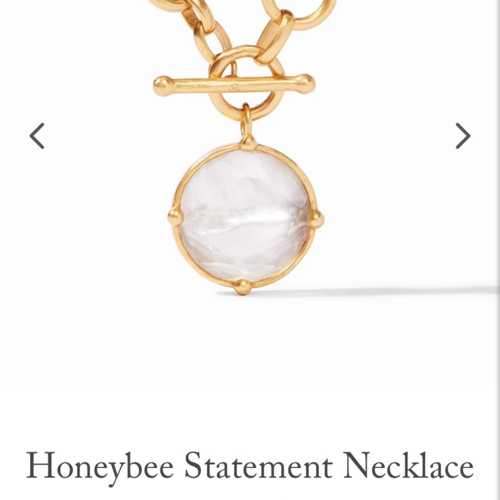 Julie Vos statement Iridescent Honey Bee Necklace
